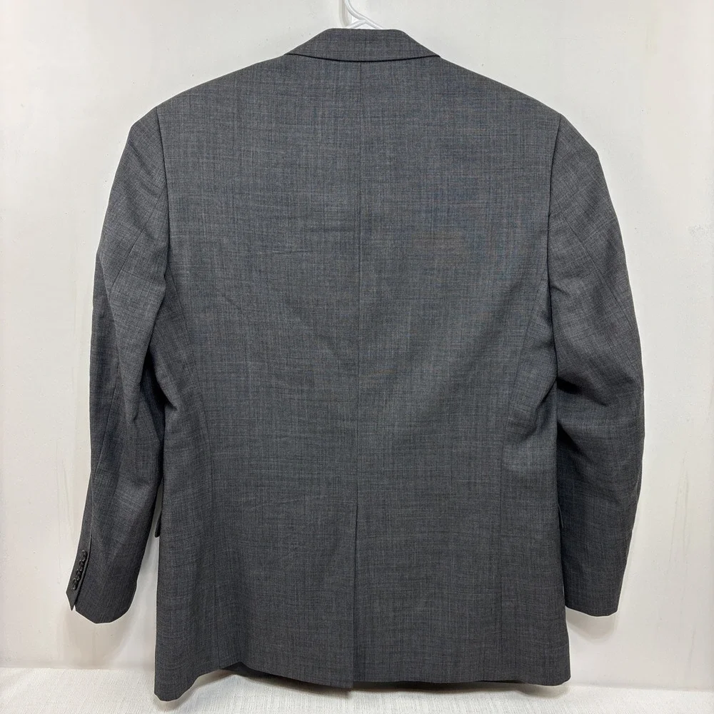 Lauren Ralph Lauren Men's Gray Textured Blazer Suit‎ Jacket Size 44L 100% Wool